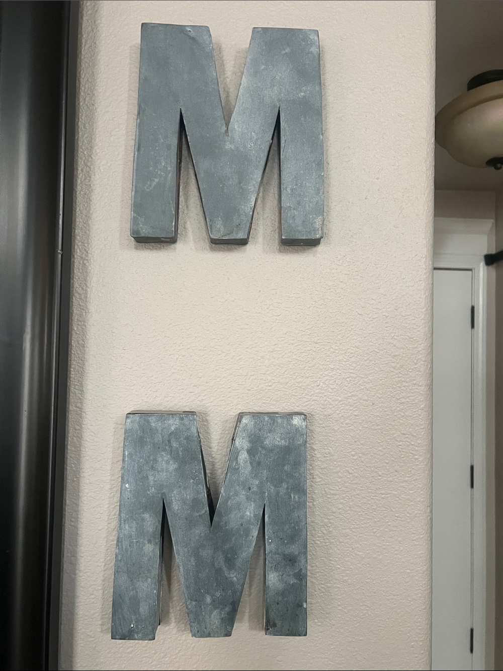 Anthropologie Zinc metal “M”, (2)